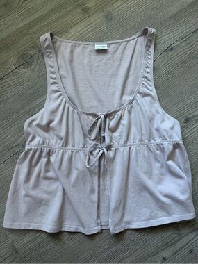 Aritzia Sunday Best Tie-Front Tank Top